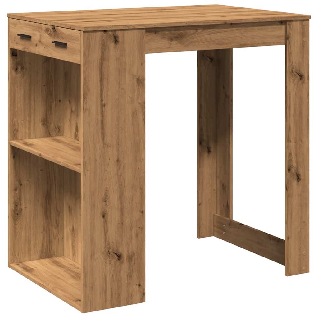vidaXL Barbord artisan eik 102x70x103,5 cm konstruert tre