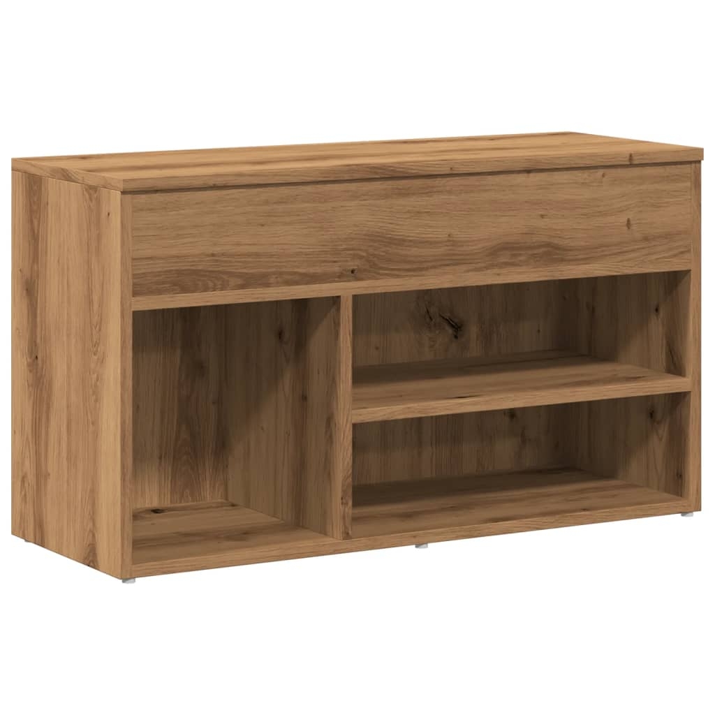 vidaXL Skohylle artisan eik 80x30x45 cm konstruert tre