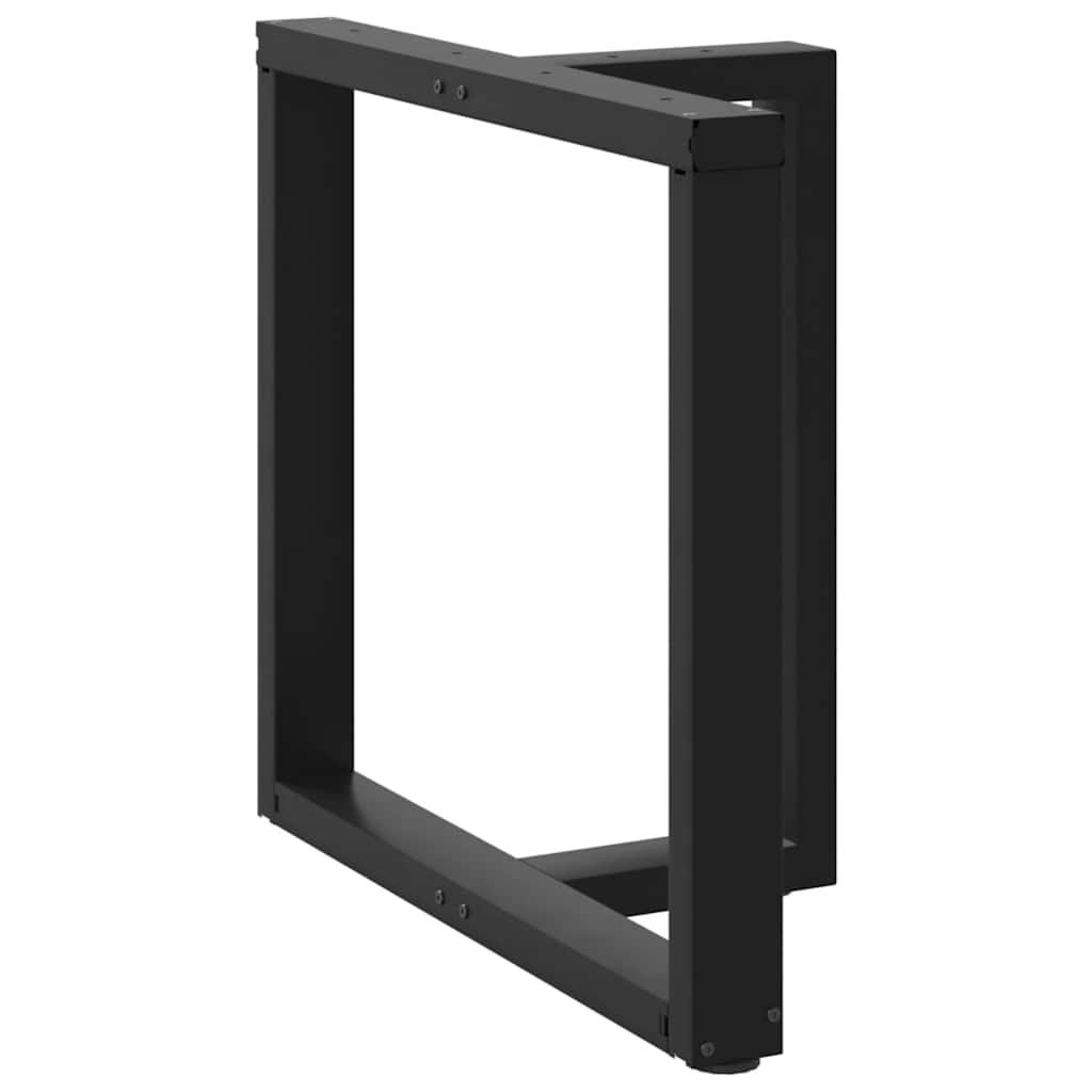 vidaXL Spisebordben T-formet 2 stk svart 70x35x(72-73) cm stål