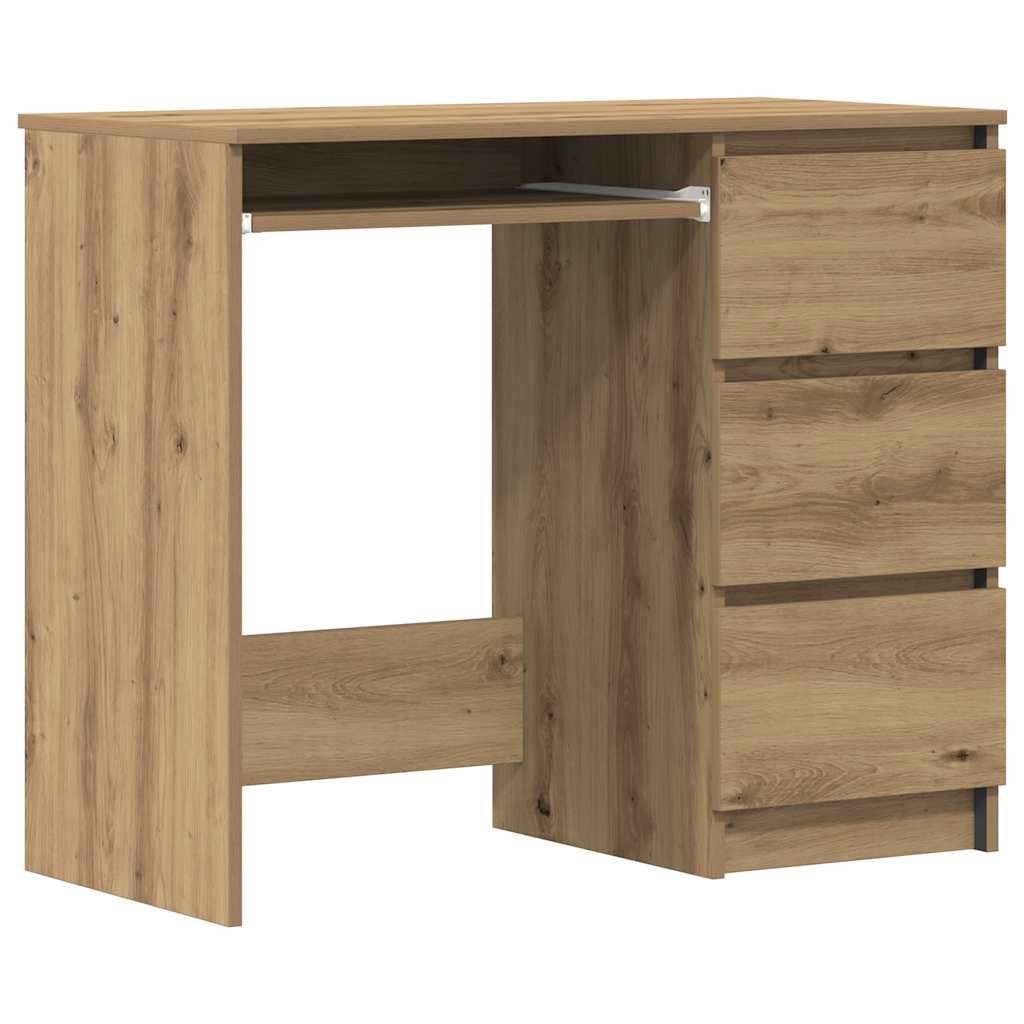 vidaXL Skrivbord artisan ek 90x45x76 cm konstruerat trä