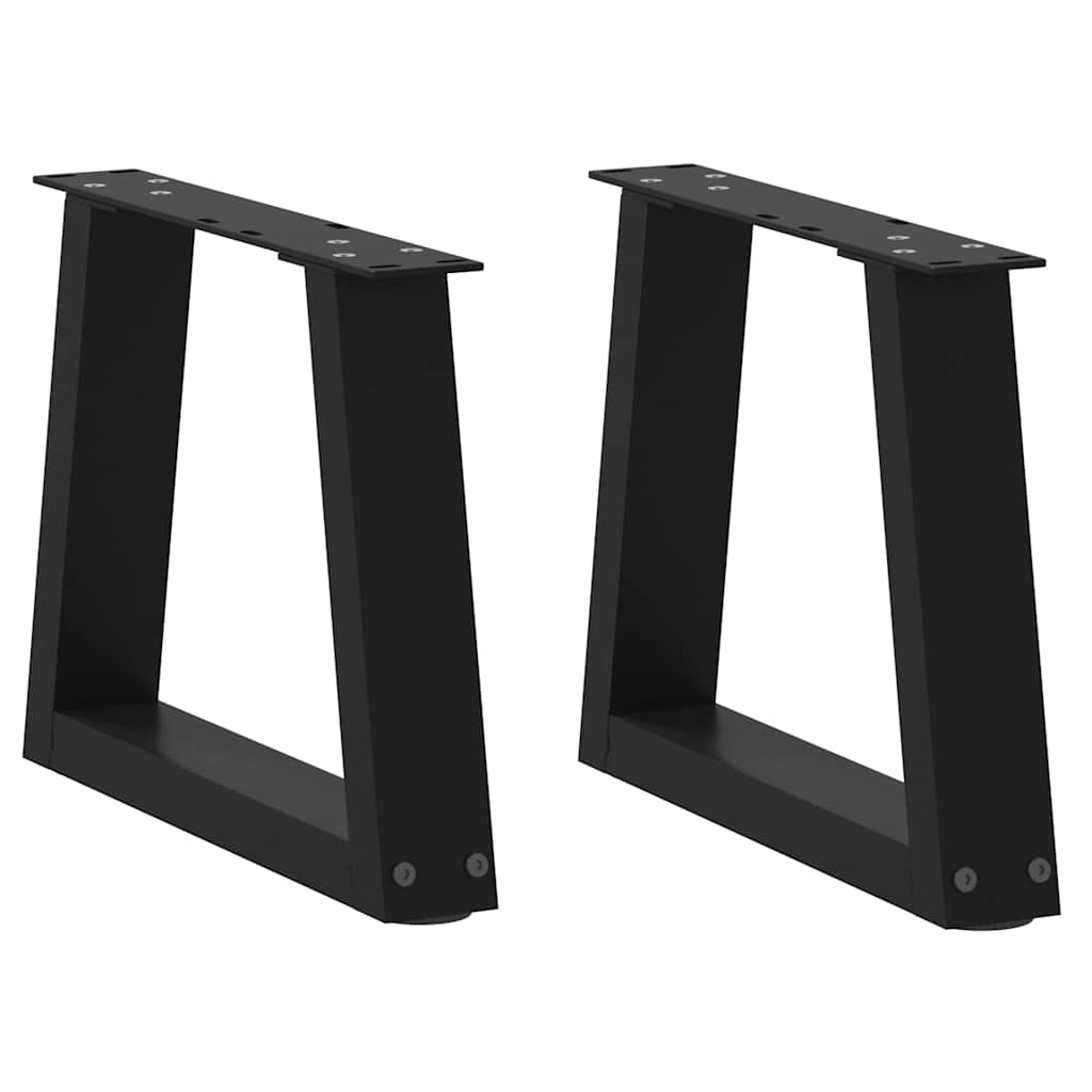 vidaXL Salongbordben V-formet 2 stk svart 40x(30-31,3) cm stål