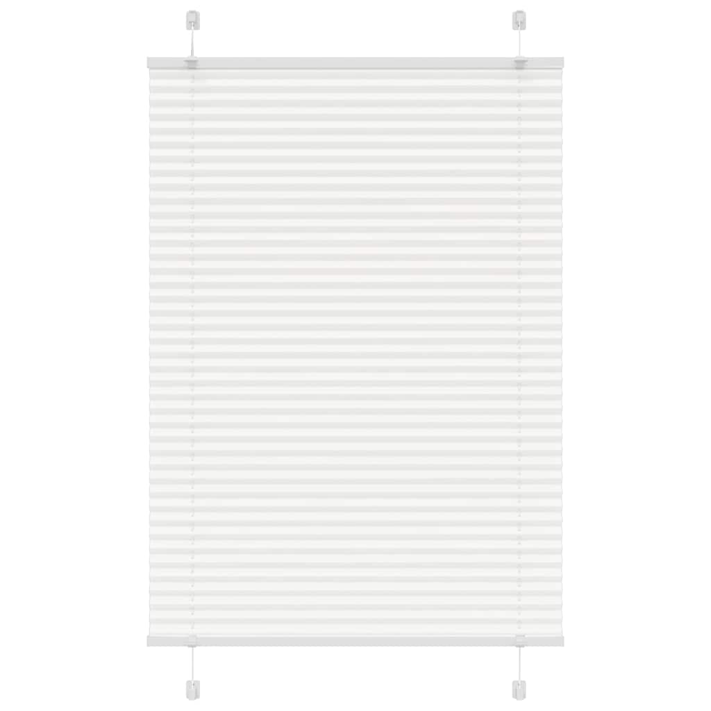 vidaXL Plisserad persienn vit 100x100 cm tyg bredd 99,4 cm polyester