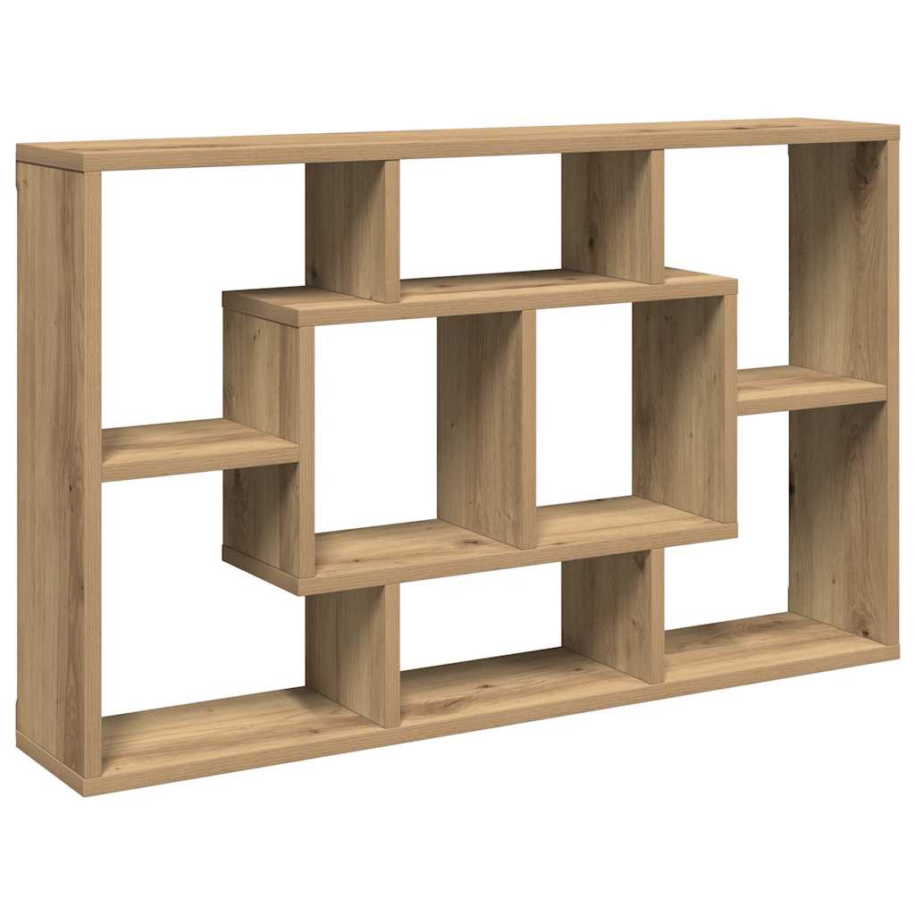 vidaXL vægreol håndlavet eg 85x16x52,5 cm konstrueret træ