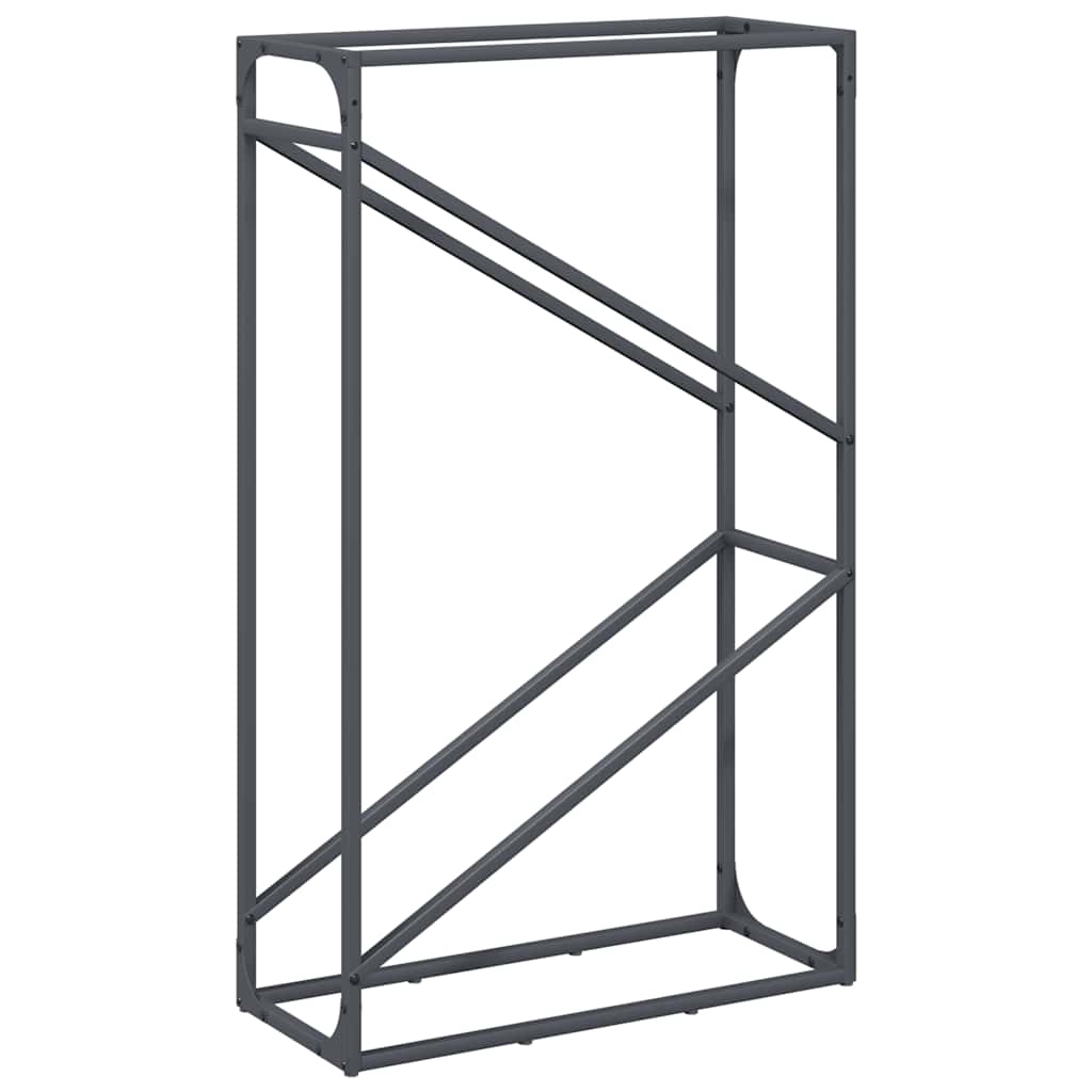 vidaXL Vedstativ antrasitt 60x25x100 cm kaldvalset stål