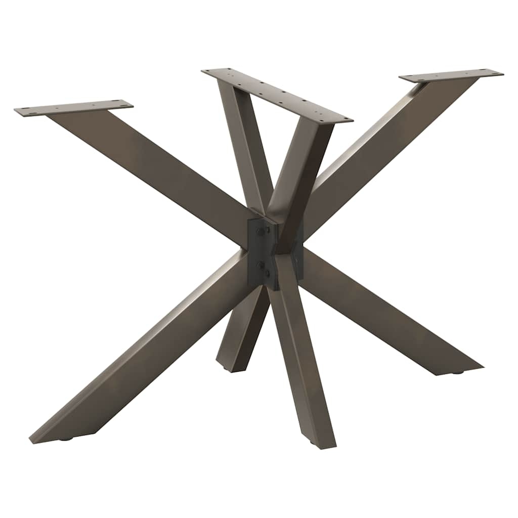 vidaXL Spisebordben edderkoppformet svart 120x68x(72-73) cm stål