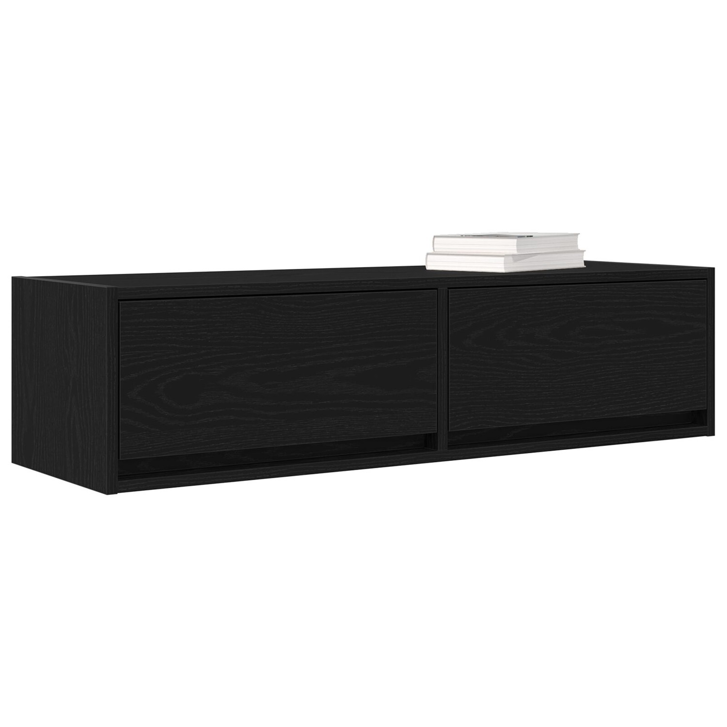 vidaXL TV-skap med skuff Svart eik 100 x 31 x 25,5 cm Konstruert tre