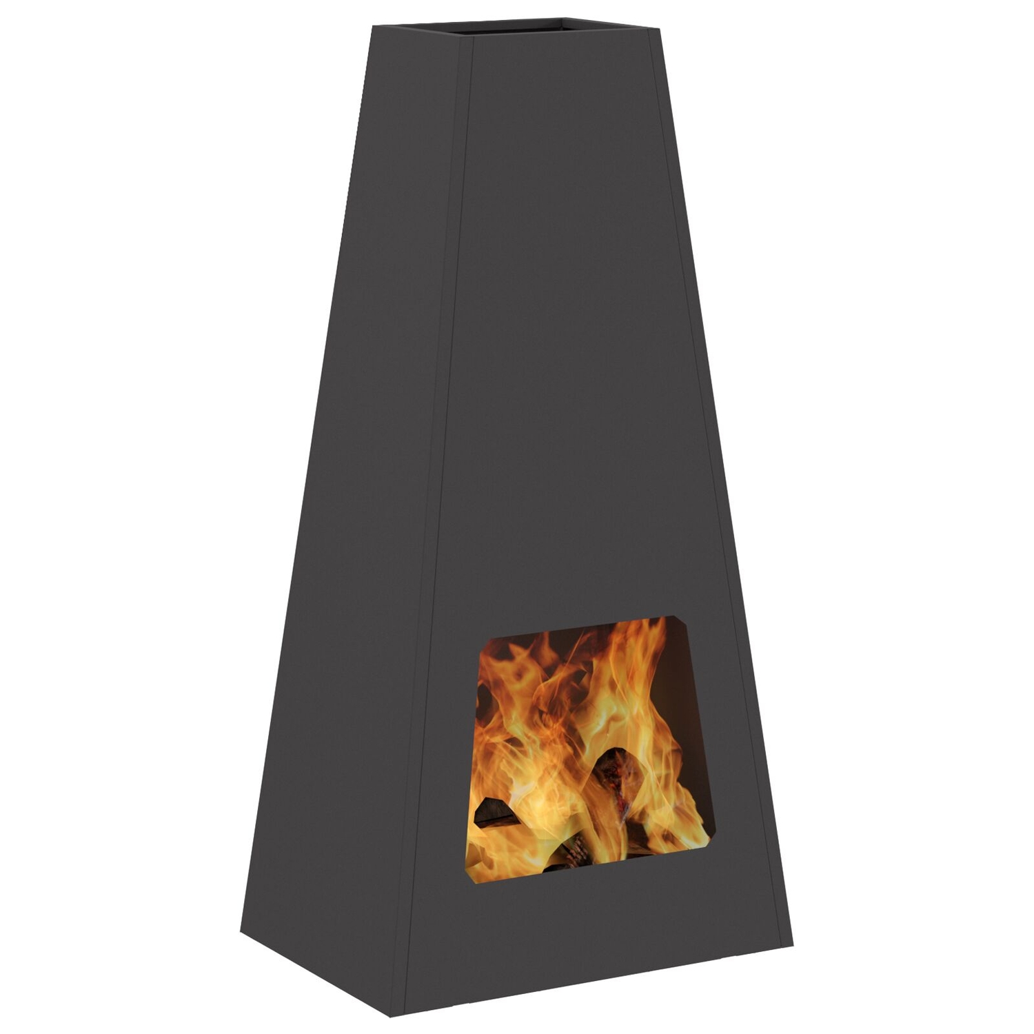 vidaXL Tulisija Musta Koko 50 x 35 x 100 cm Teräs