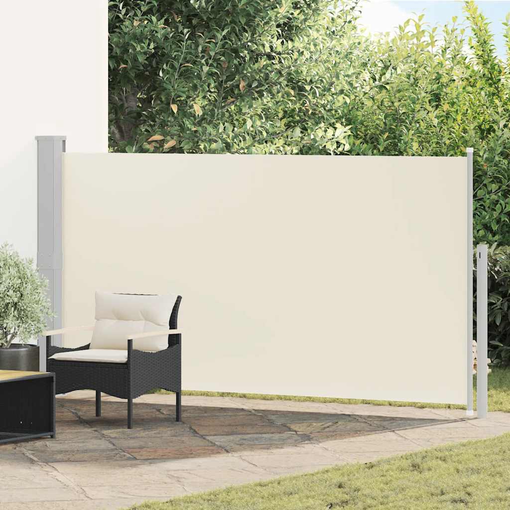 vidaXL Sidomarkis för uteplats 160 x 300 cm gräddvit
