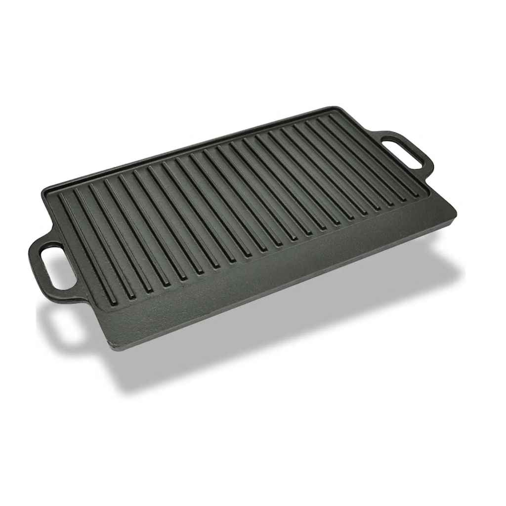 vidaXL Grillplatta gjutjärn 50x23 cm vändbar