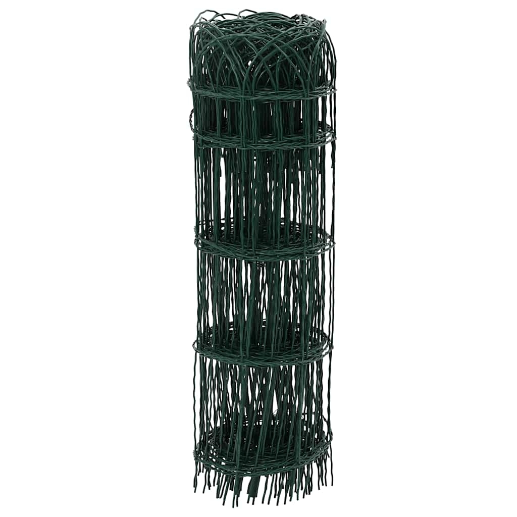 vidaXL Rabattkant pulverlackerat järn 25x0,65 m