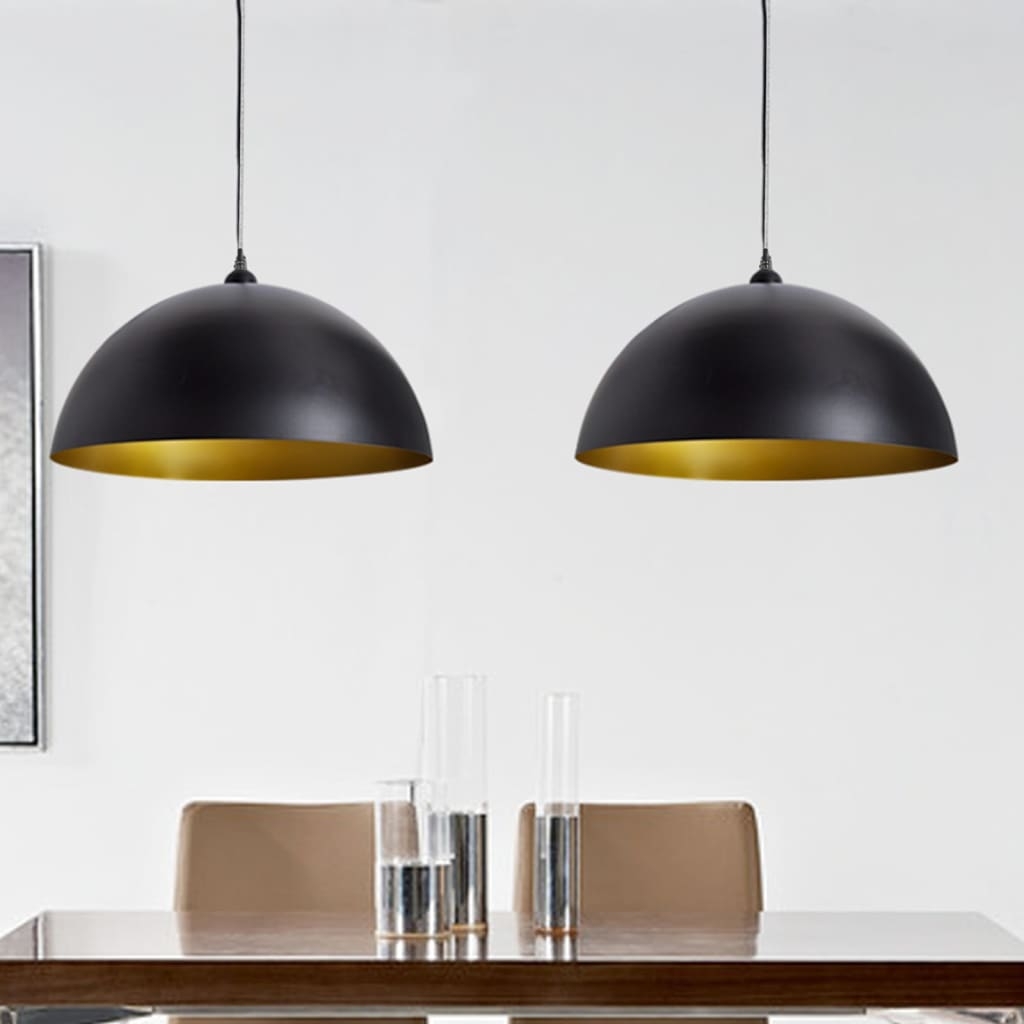 vidaXL Taklampa 2 st höjdjusterbar halvrund