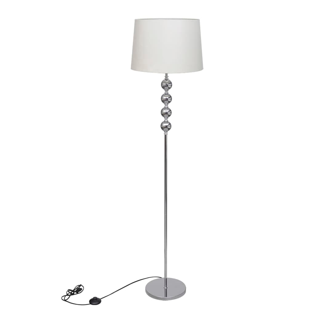 vidaXL Golvlampa med högt stativ och lampskärm