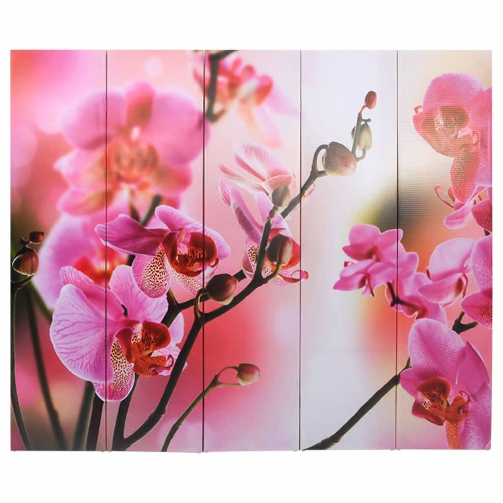 vidaXL Vikbar rumsavdelare 200x170 cm blomma