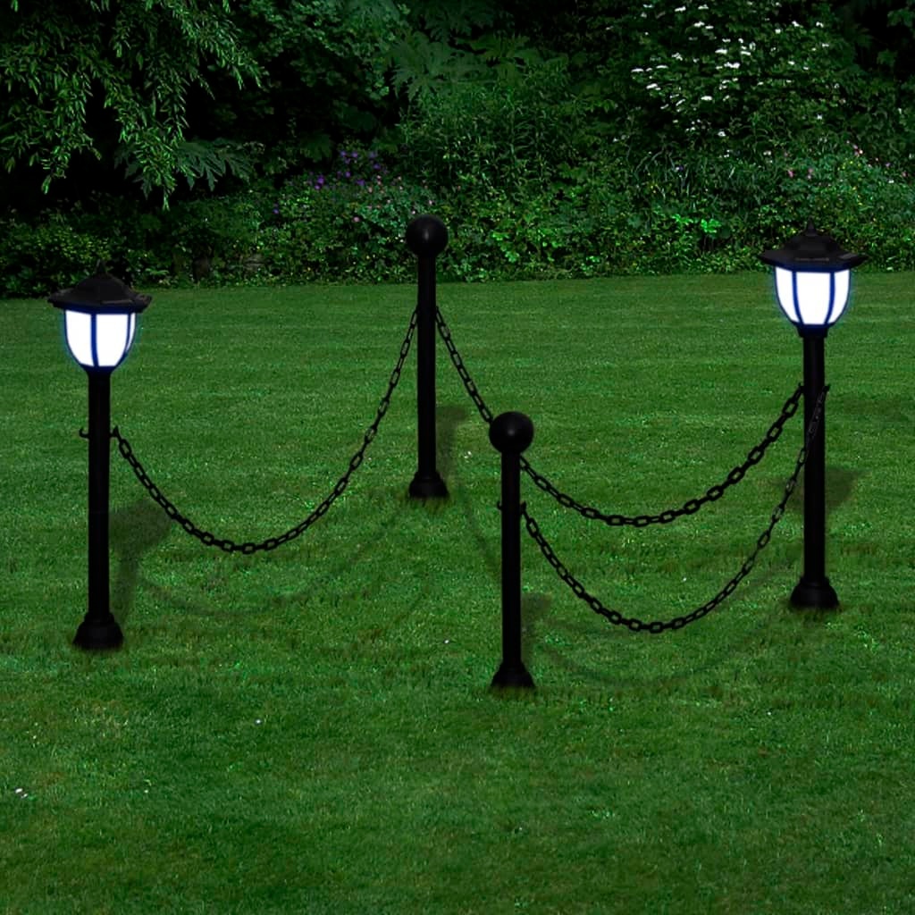 vidaXL Kedjestaket med 2 solcellsdrivna LED-lampor