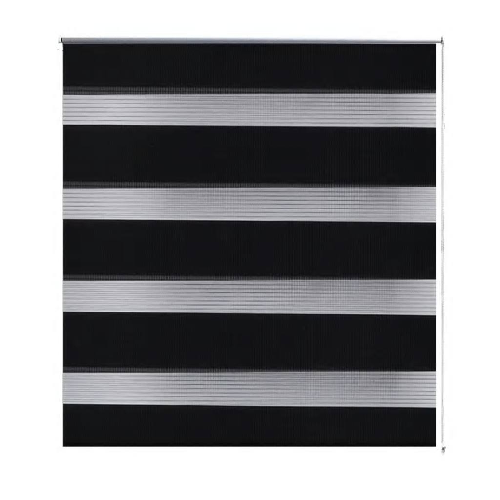 vidaXL Rullgardin randig svart 120 x 230 cm