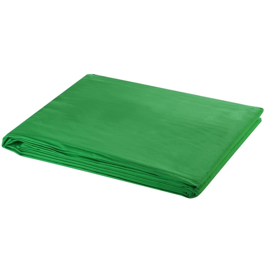 vidaXL Fotobakgrund bomull grön 600x300 cm chroma key