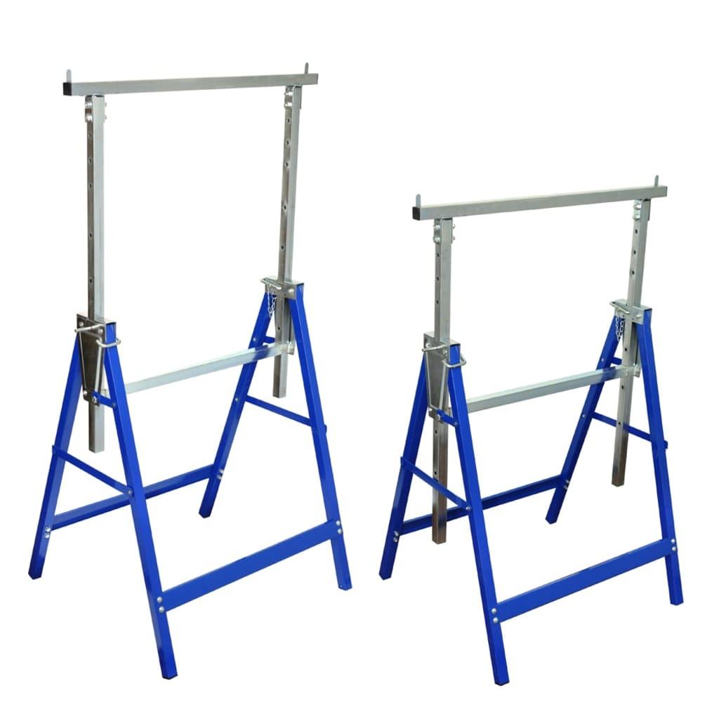 vidaXL Bockar metall 2-pack 150 kg