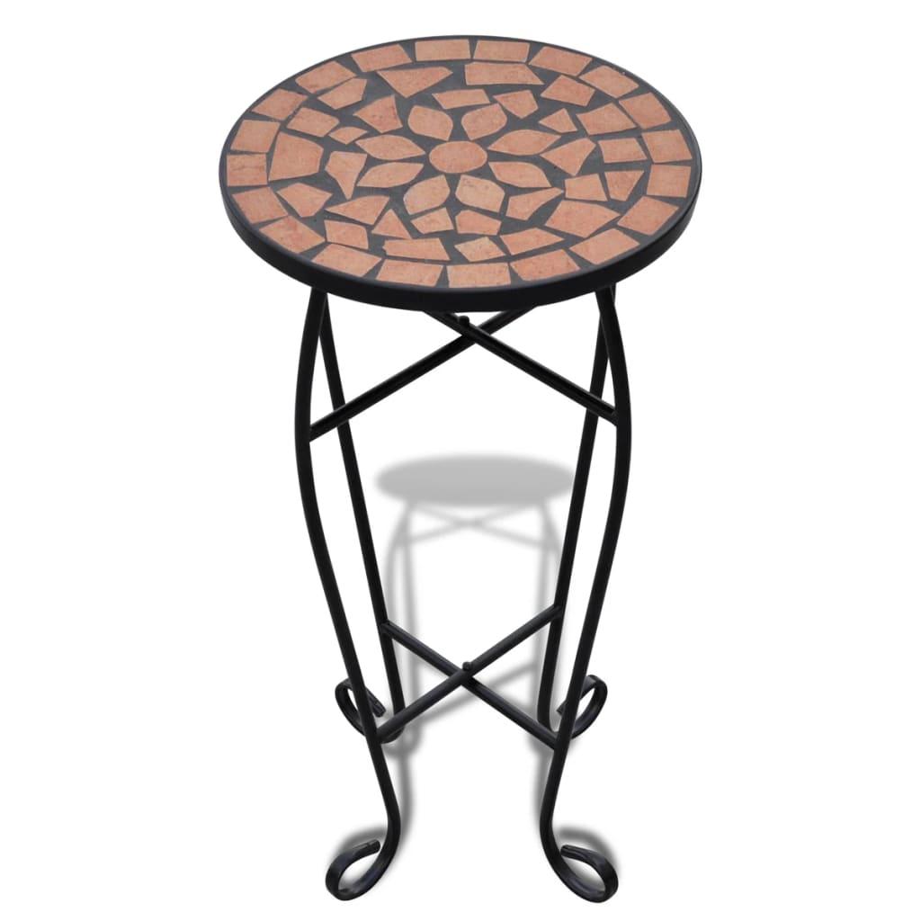 vidaXL Sidobord med mosaik terrakotta
