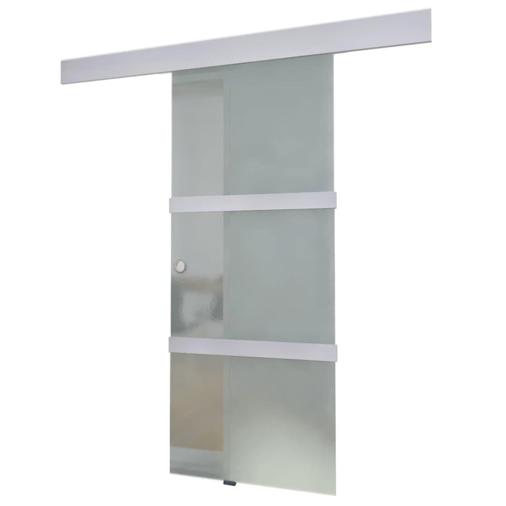 vidaXL Skjutdörr glas och aluminium 178 cm