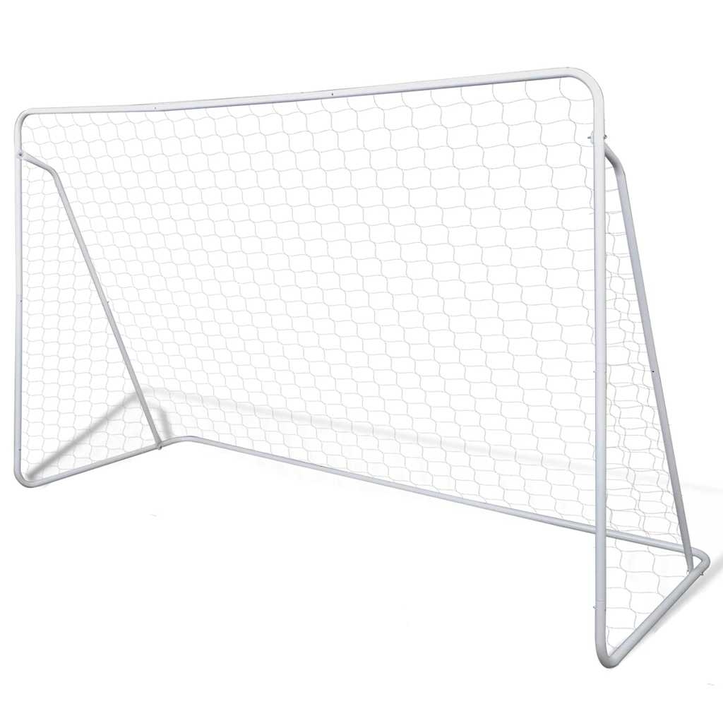 vidaXL Fotbollsmål i stål med nät 240 x 90 x 150 cm