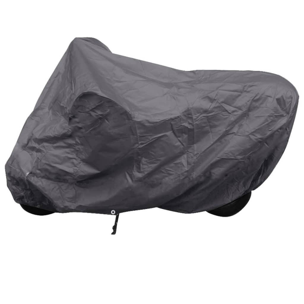 vidaXL Motorcykelöverdrag grå polyester
