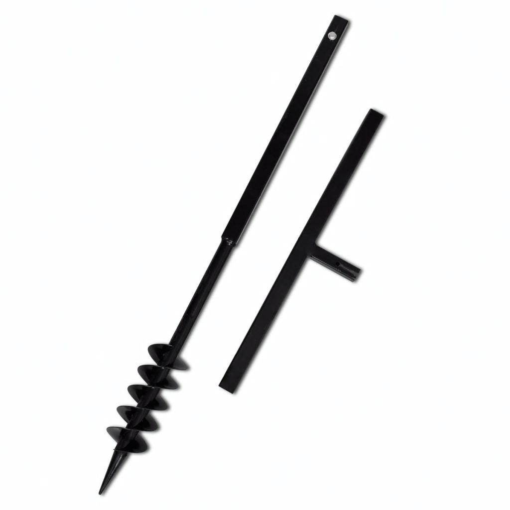 vidaXL Jordborr Auger Dubbelspiral 80 mm