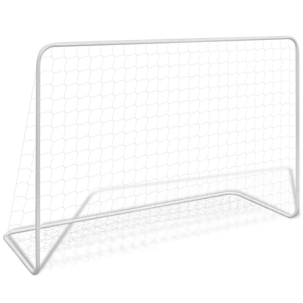 vidaXL Fotbollsmål med nät 182x61x122 cm stål