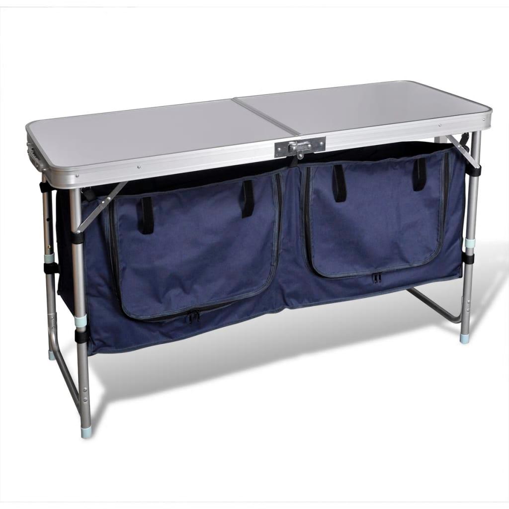 vidaXL Hopfällbart campingskåp i Aluminium