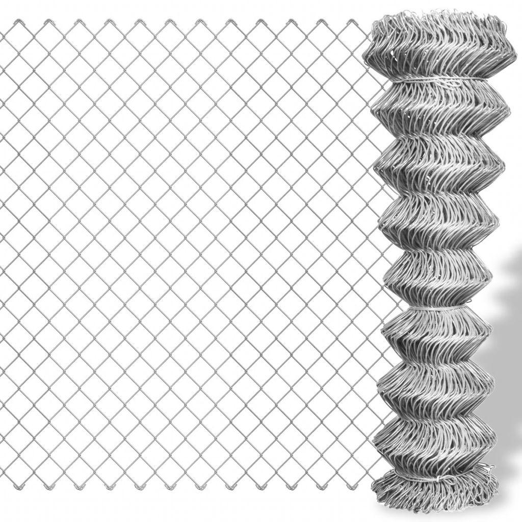 vidaXL Flätverksstängsel galvaniserat stål 25x1,25 m