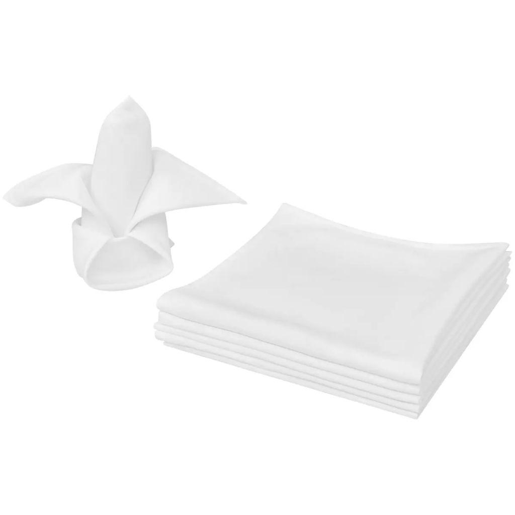 vidaXL 100 Servetter Vit 50 x 50 cm