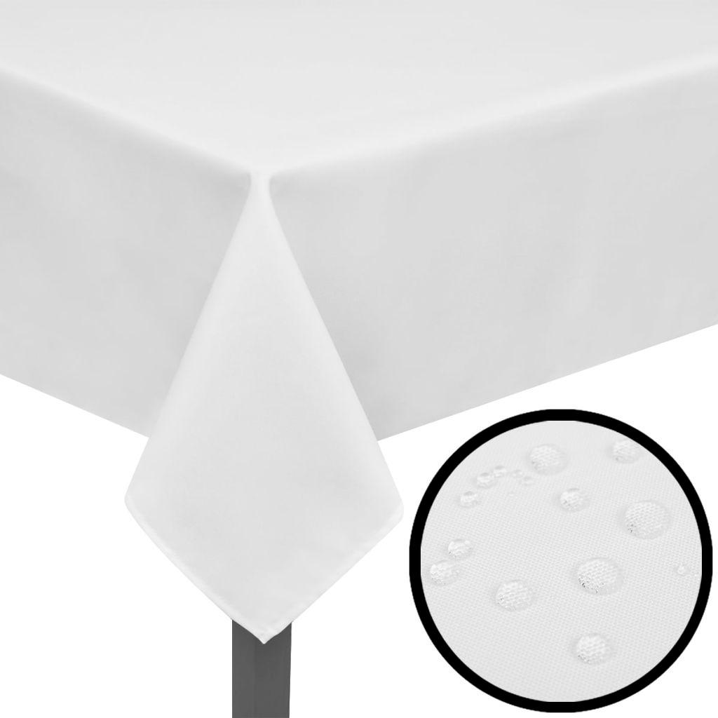 vidaXL 5 Bordsdukar Vit 130 x 130 cm