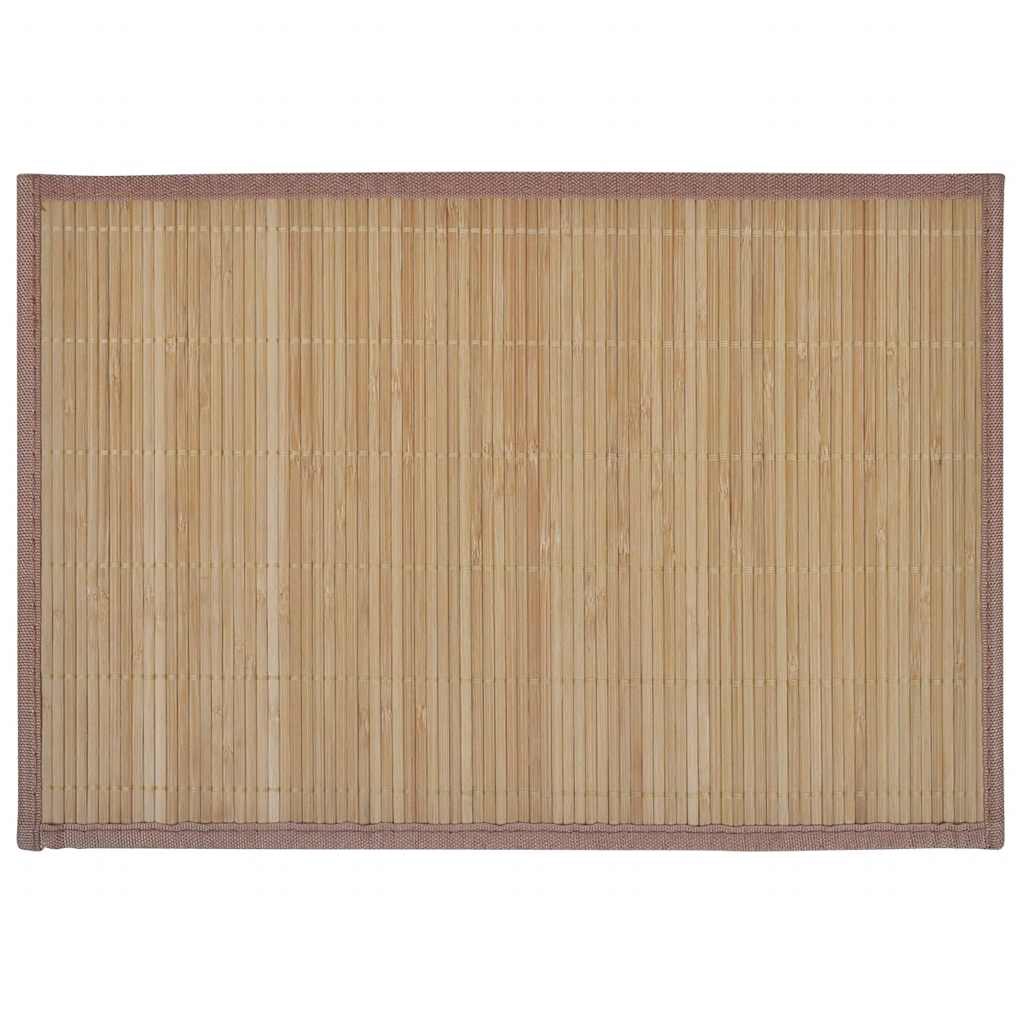 vidaXL 6 Bordstabletter i bambu 30 x 45 cm