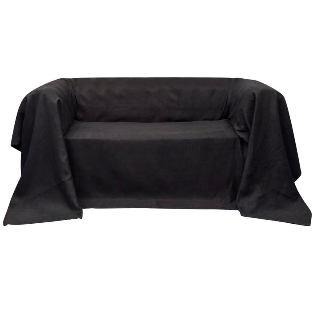 vidaXL Mikro-semsket sofa overtrekk antrasitt 270 x 350 cm