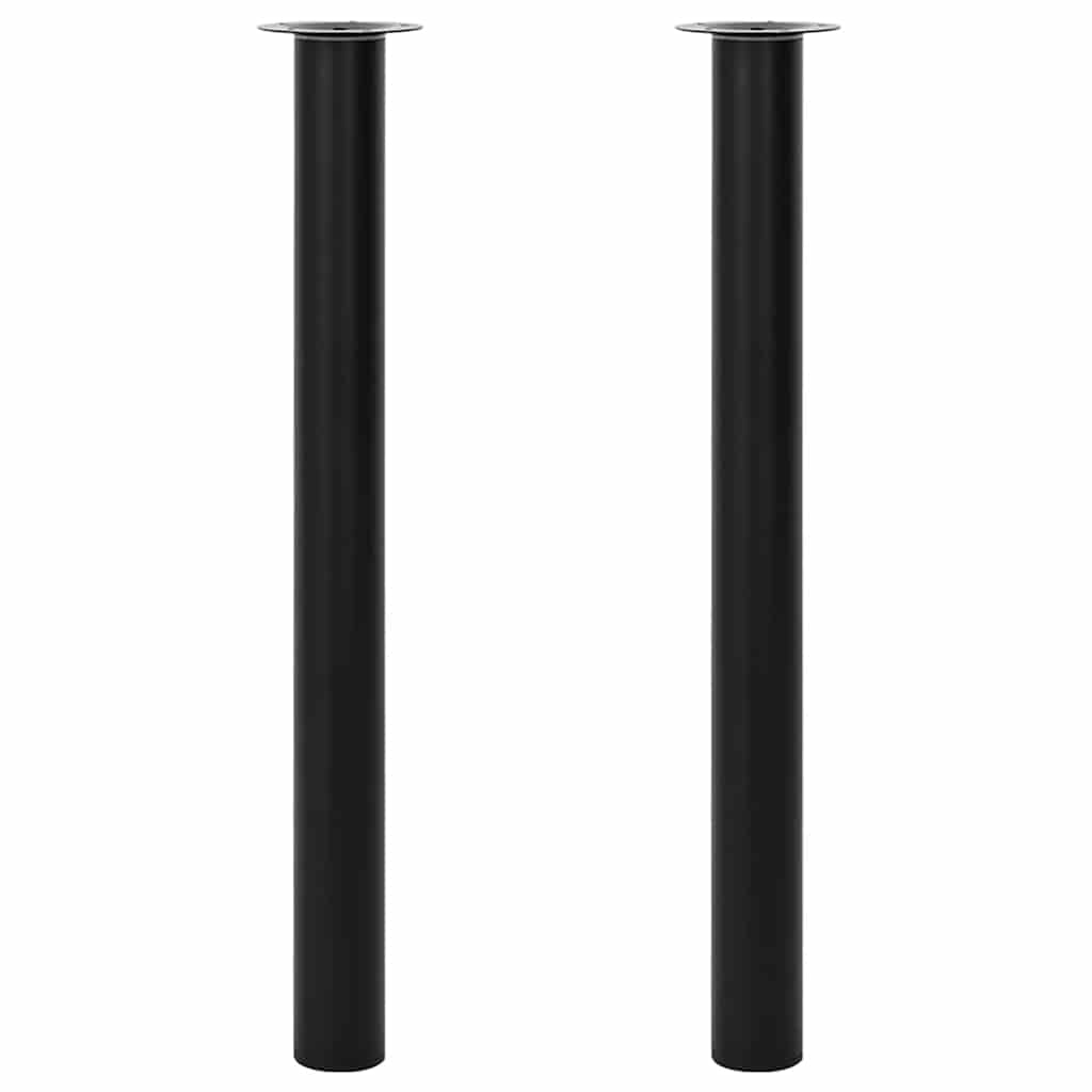 vidaXL Justerbara bordsben 2 st 710 mm-1100 mm svart