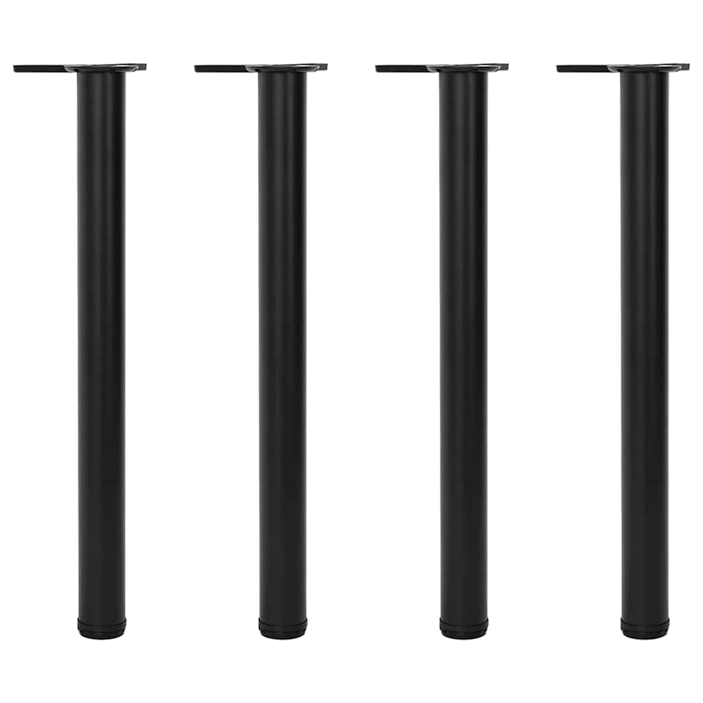 vidaXL 4 Höjdjusterbara bordsben i svart 710 mm