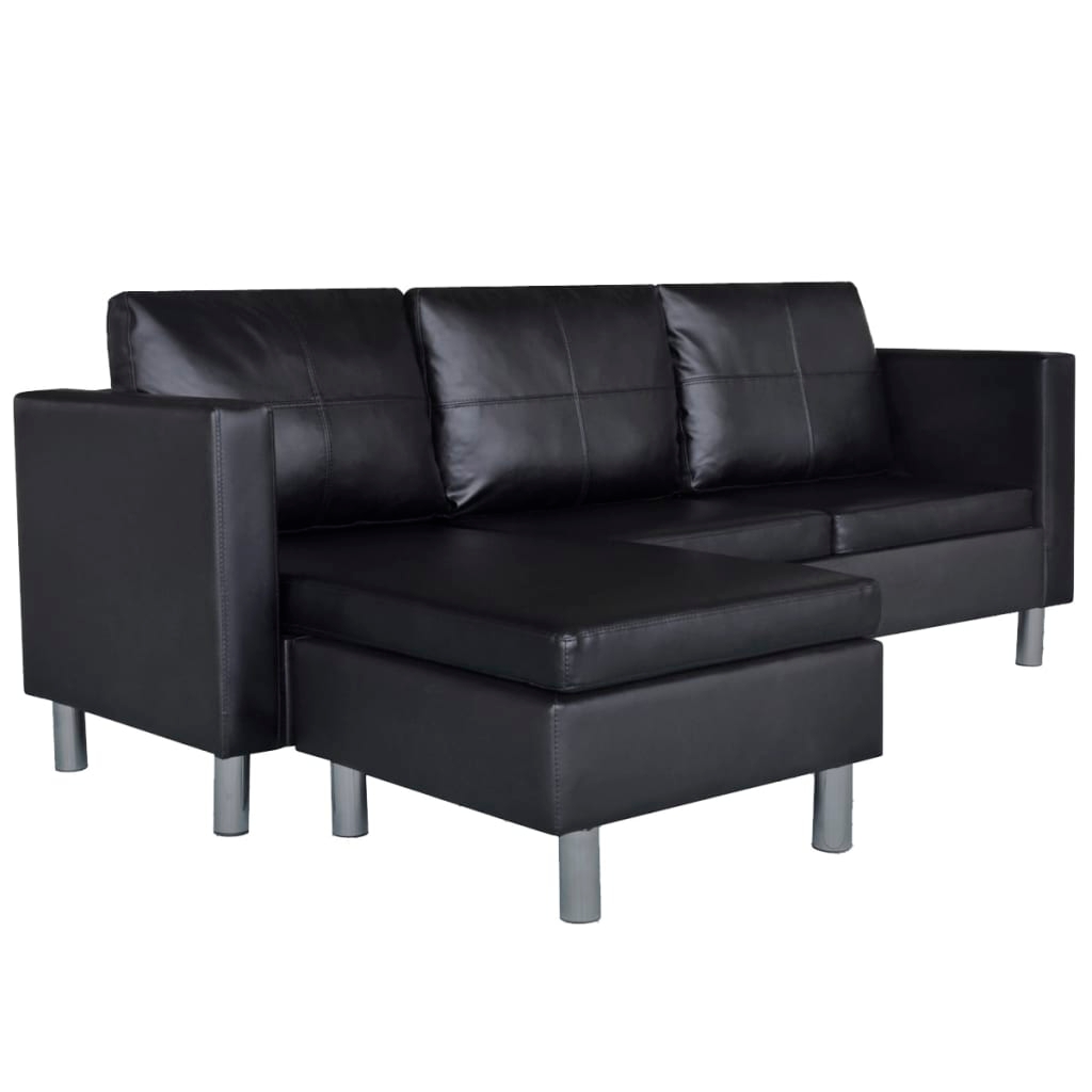 vidaXL Divansoffa 3-sits konstläder
