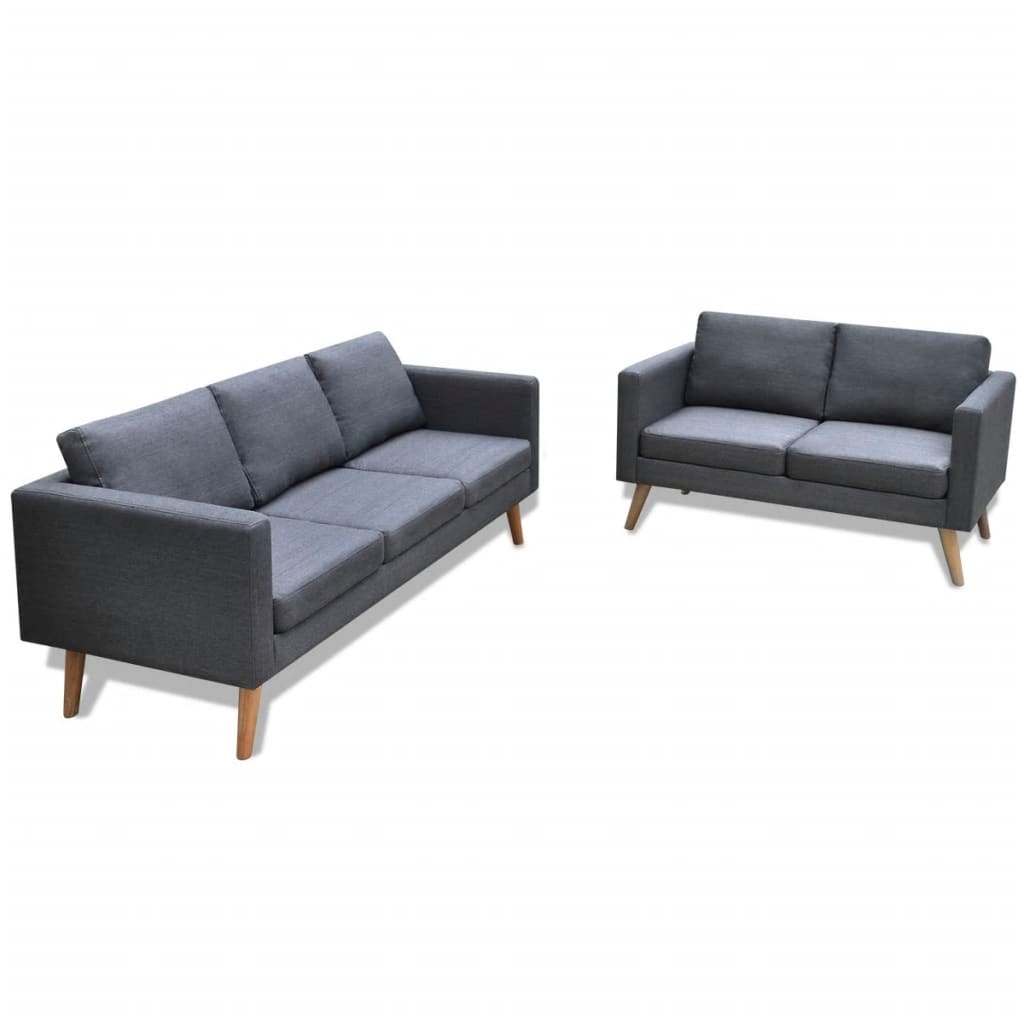 vidaXL Soffgrupp med 2-sits och 3-sits tyg