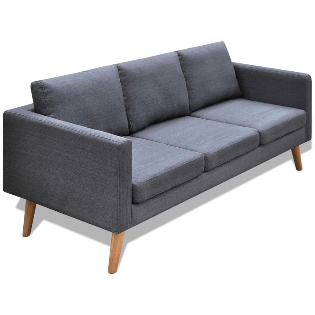 vidaXL Soffa 3-sits tyg
