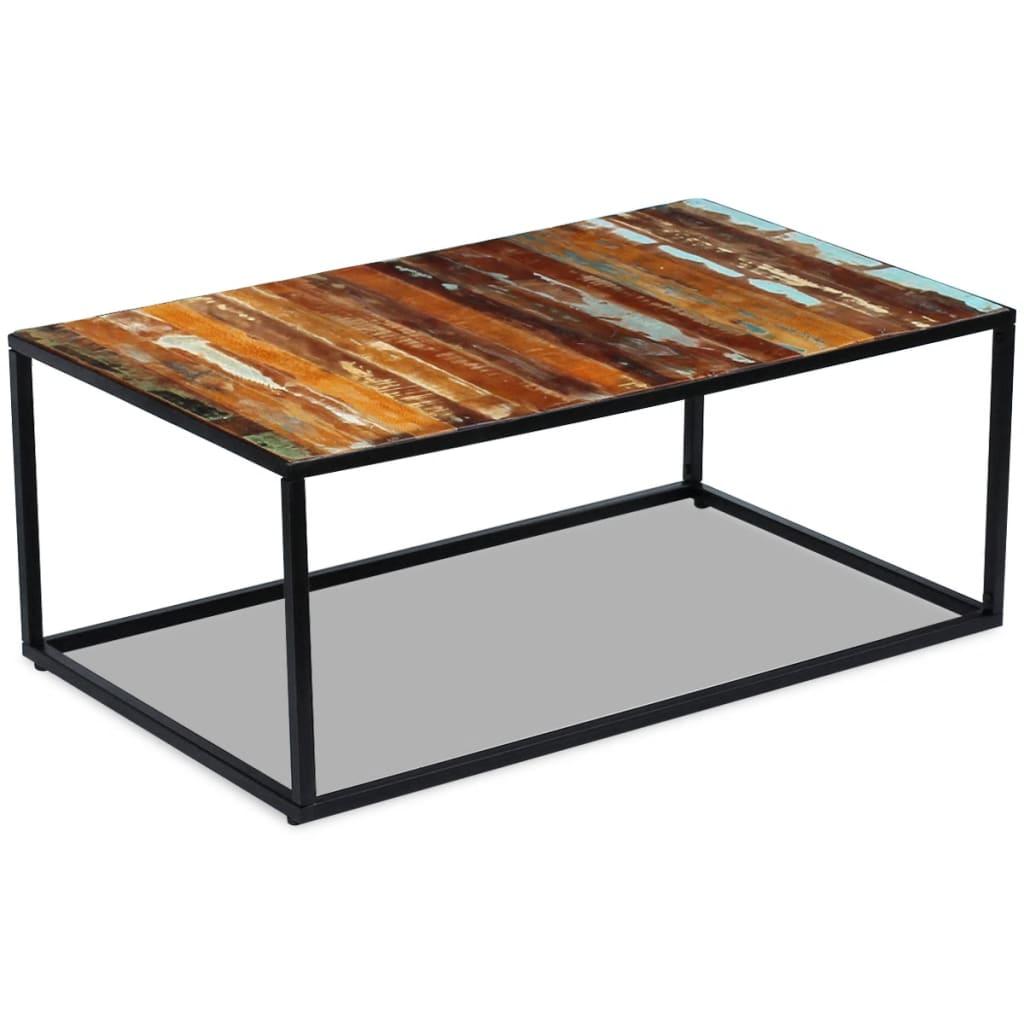 vidaXL Soffbord massivt återvunnet trä 100x60x40 cm