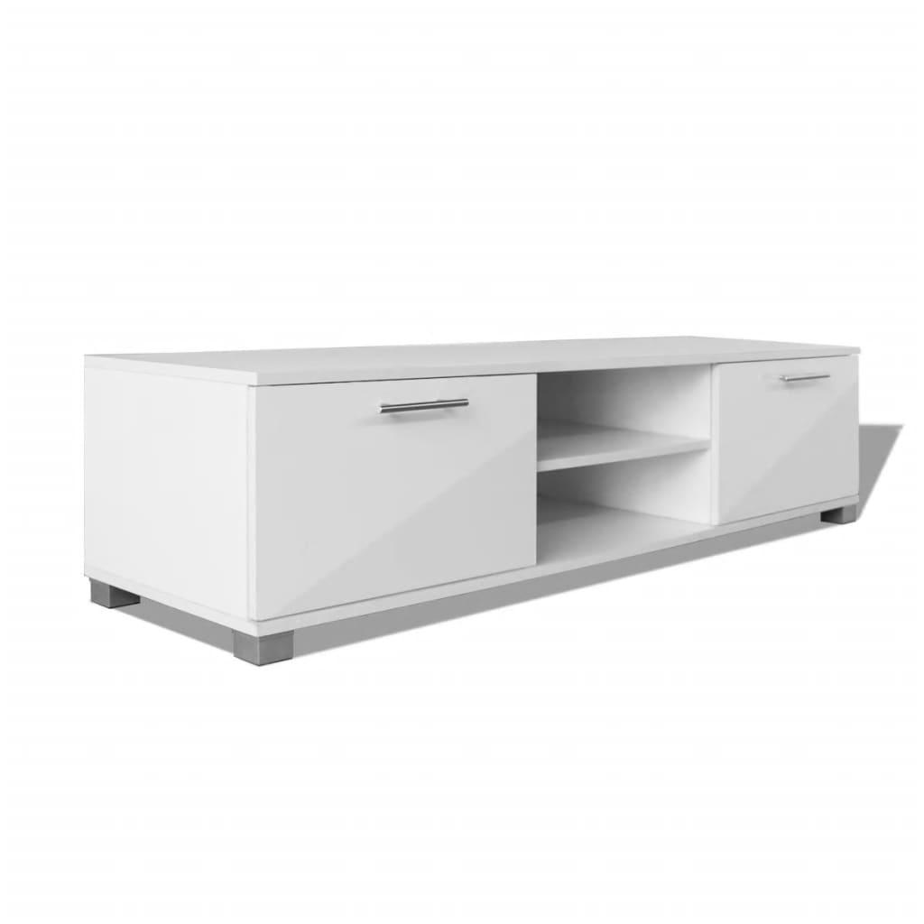 vidaXL Tv-bänk högglans vit 120x40,5x35 cm