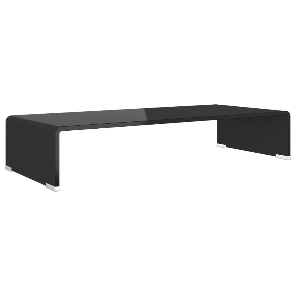vidaXL TV-benk glass svart 70x30x13 cm