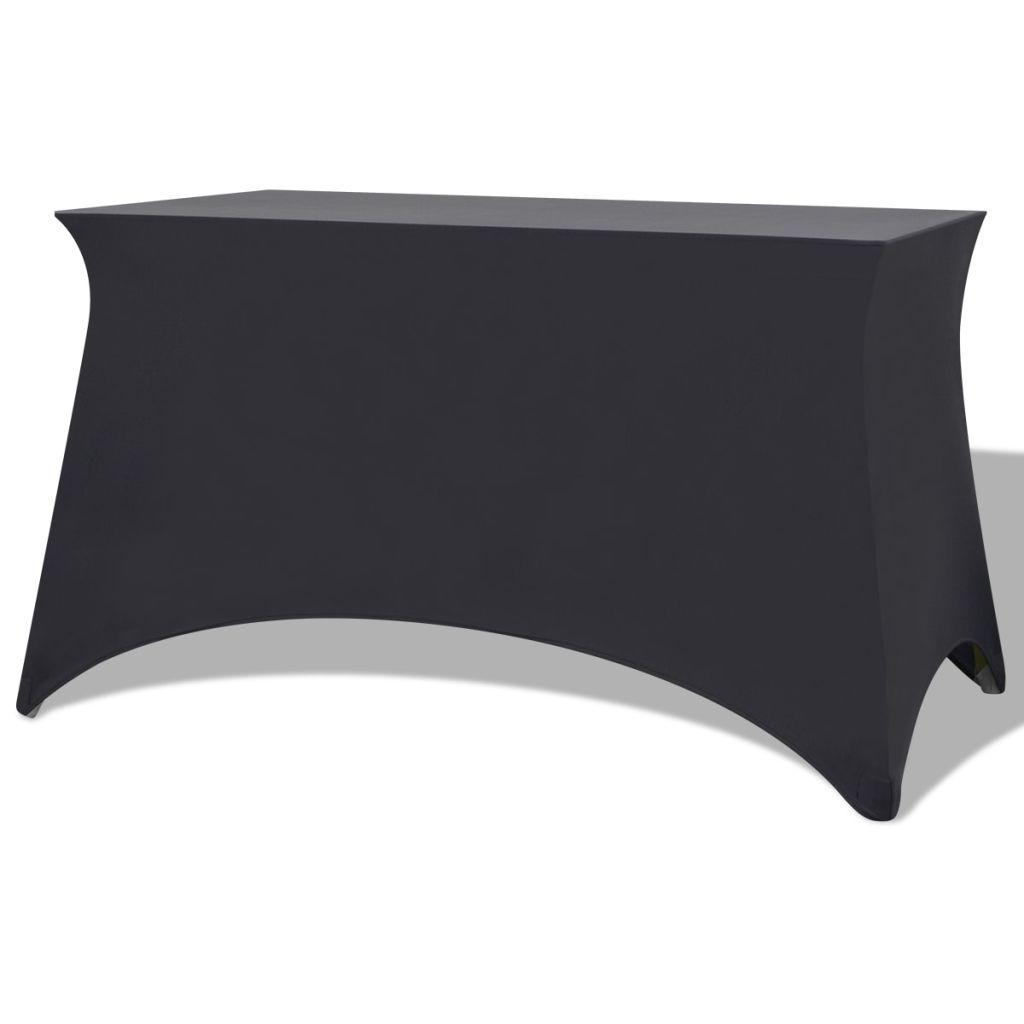 vidaXL Bordsöverdrag stretch 2 st antracit 183x76x74 cm