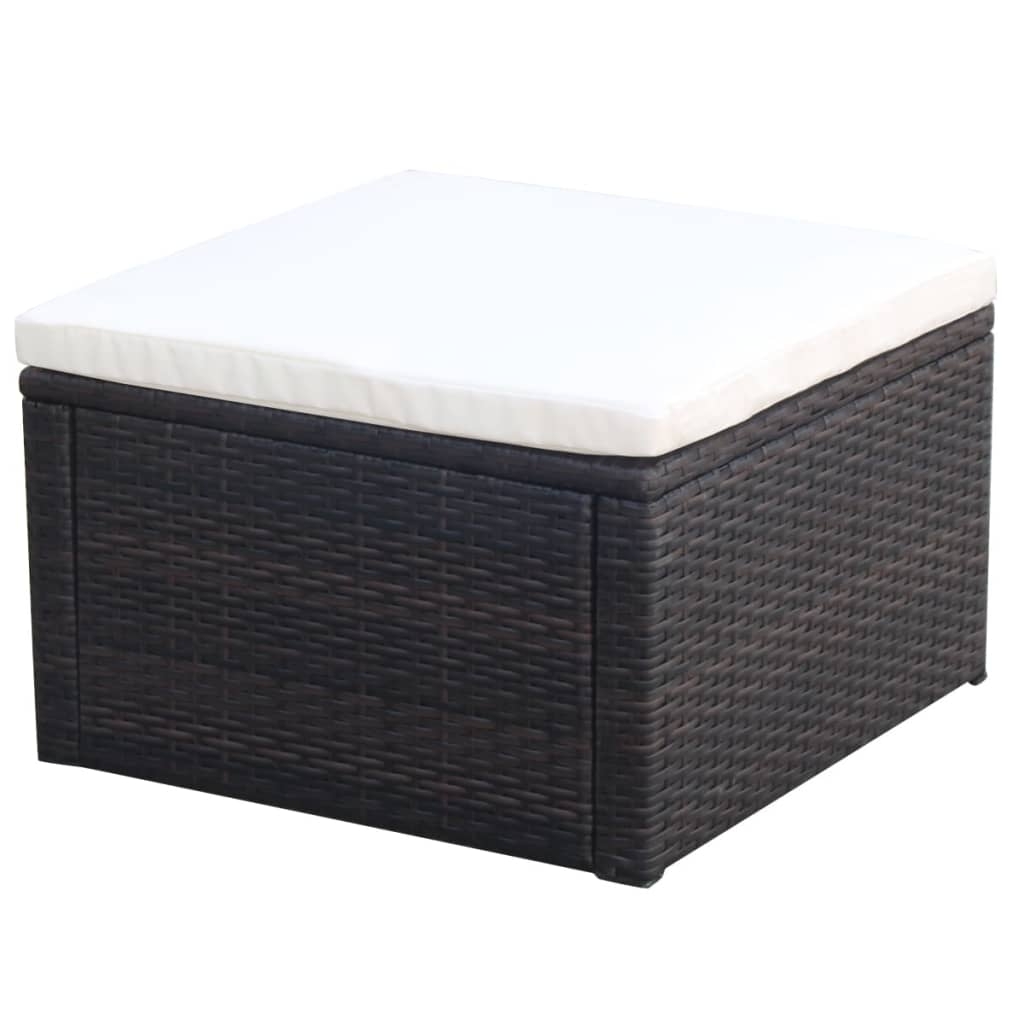 vidaXL Fotpall ottoman 53x53x30 cm konstrotting