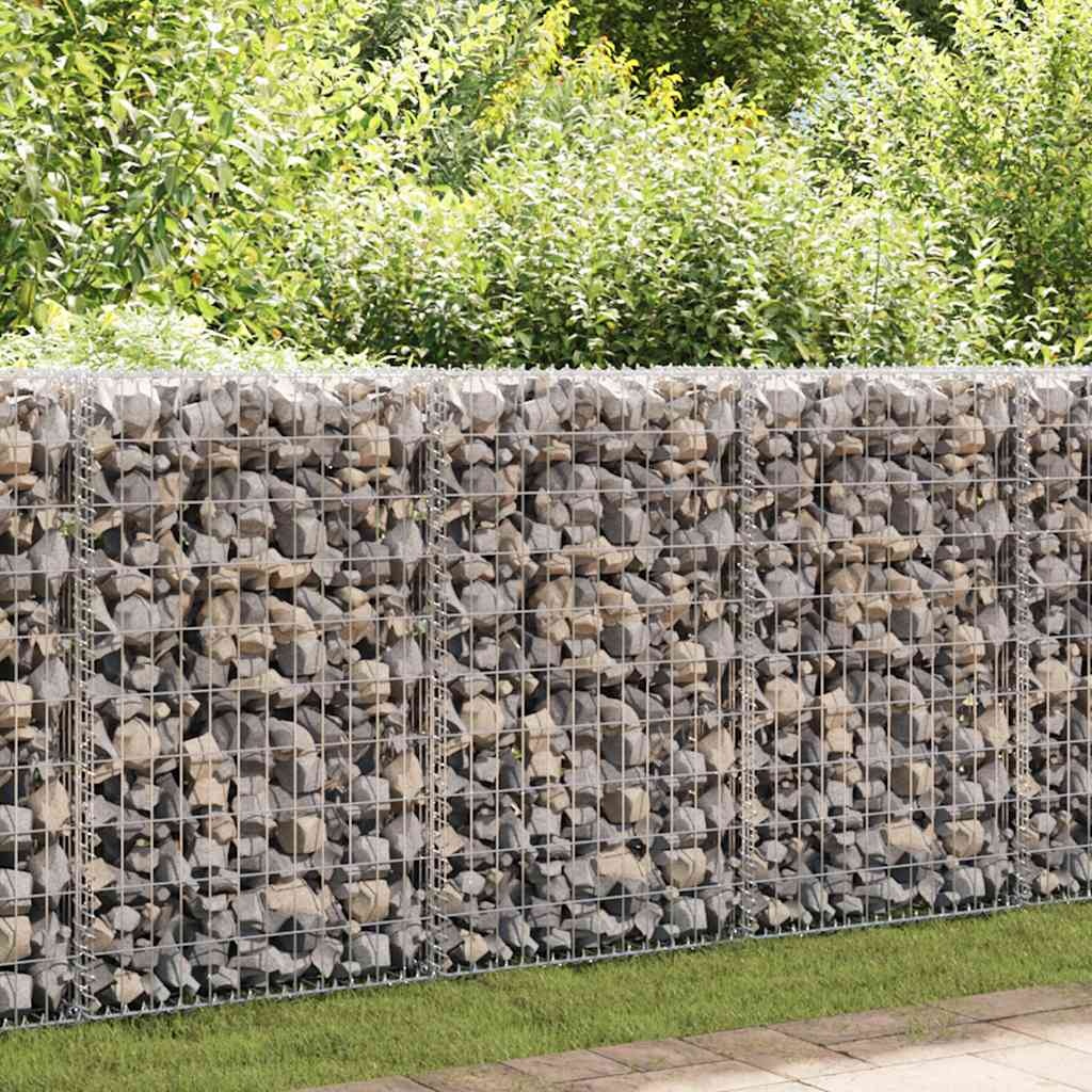 vidaXL Gabionkorg galvaniserat stål 200x50x100 cm