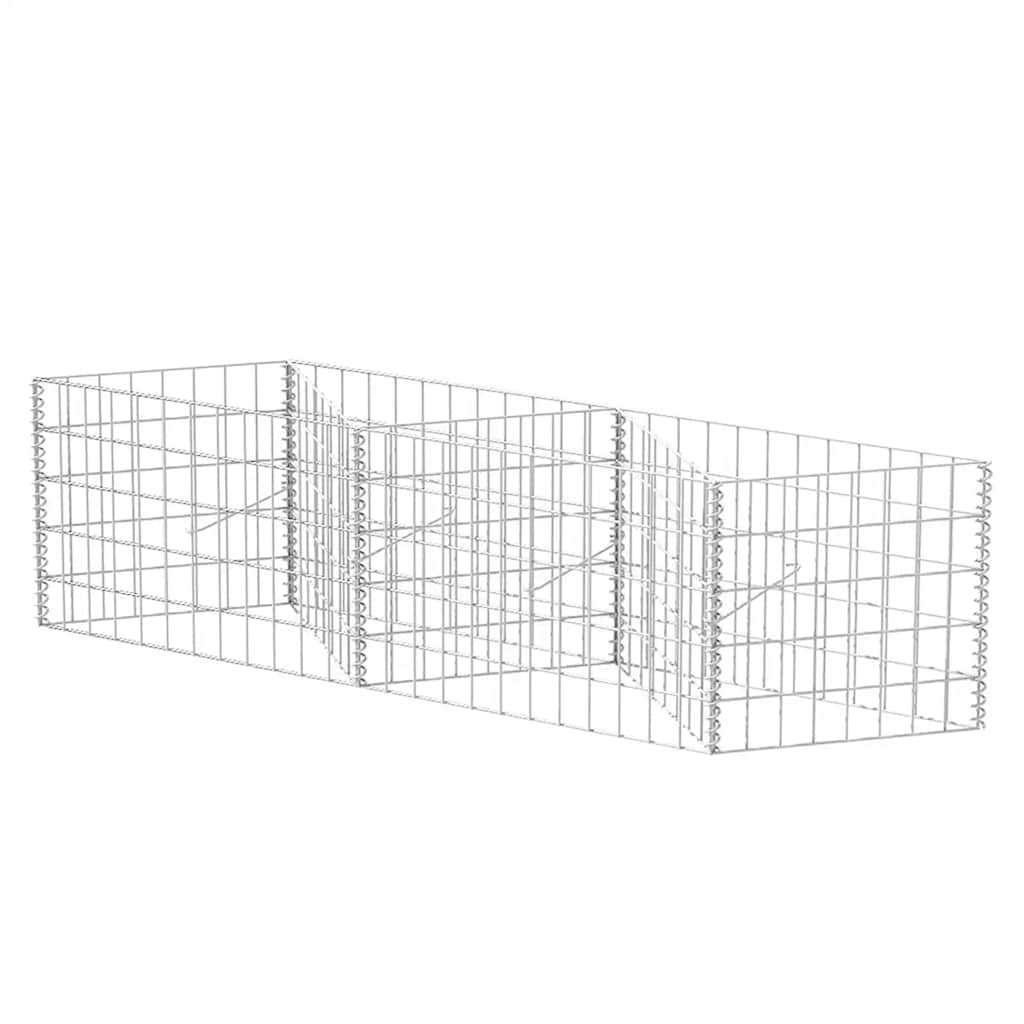 vidaXL Gabionkorg galvaniserat stål 120x30x50 cm
