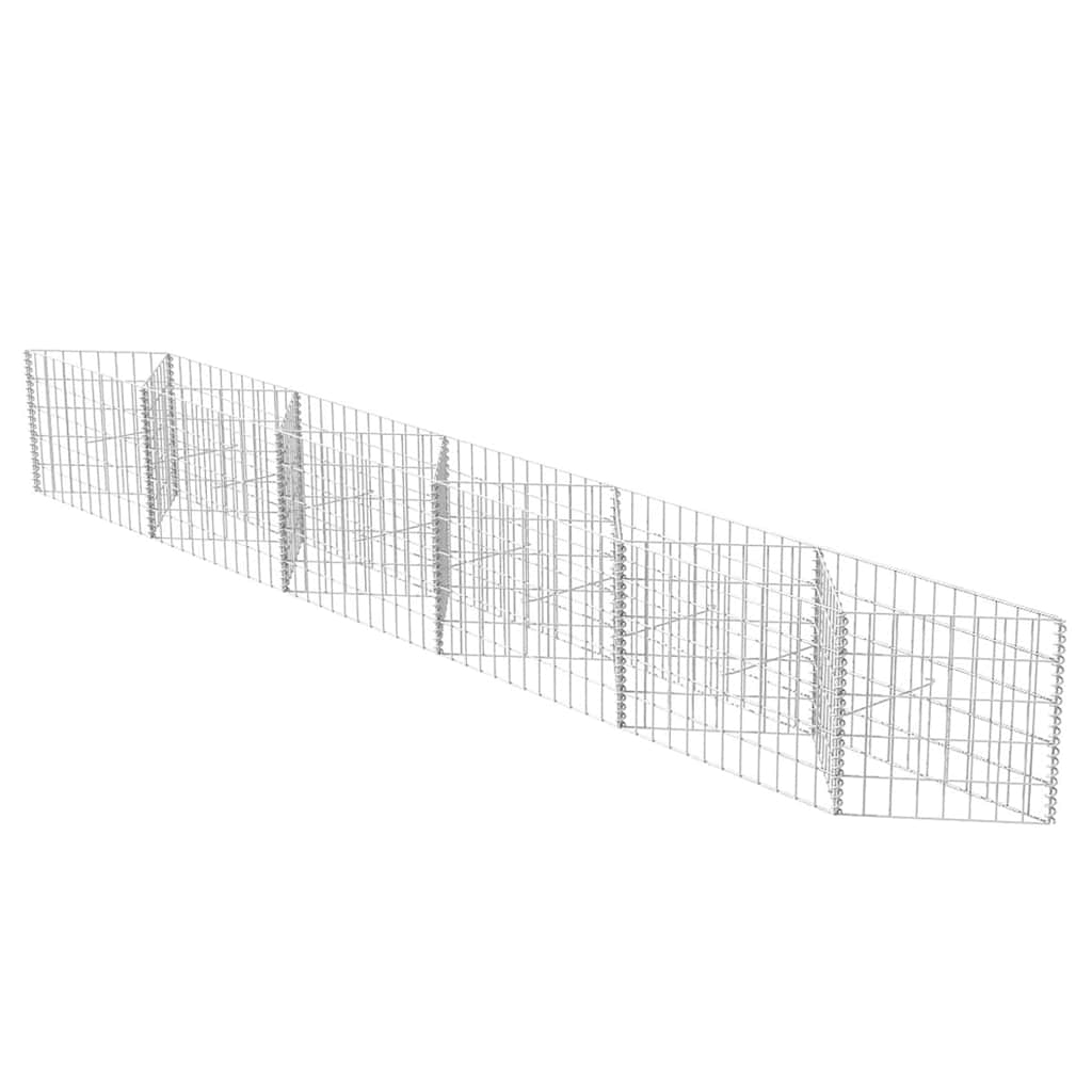 vidaXL Gabionkorg galvaniserat stål 300x30x50 cm