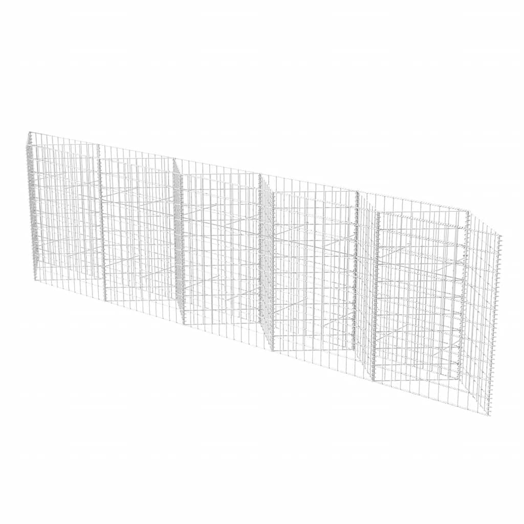 vidaXL Gabionkorg galvaniserat stål 300x30x100 cm