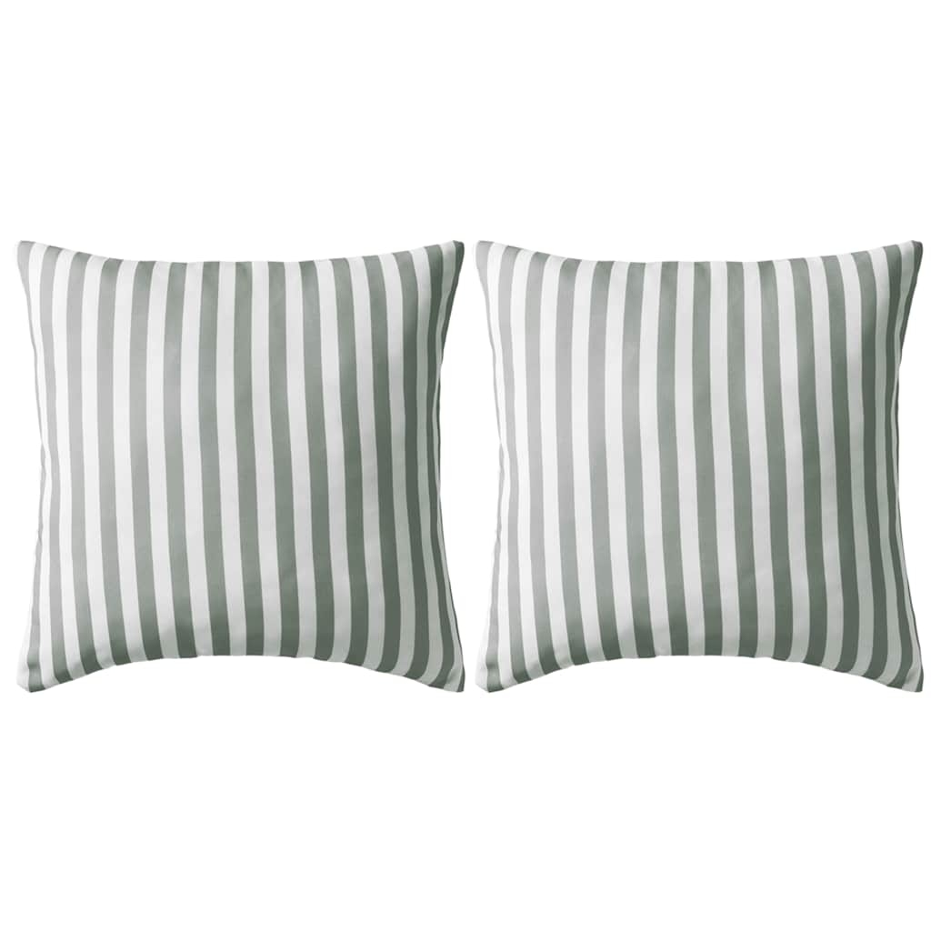 vidaXL Prydnadskuddar för trädgården 2 st 45x45 cm randiga