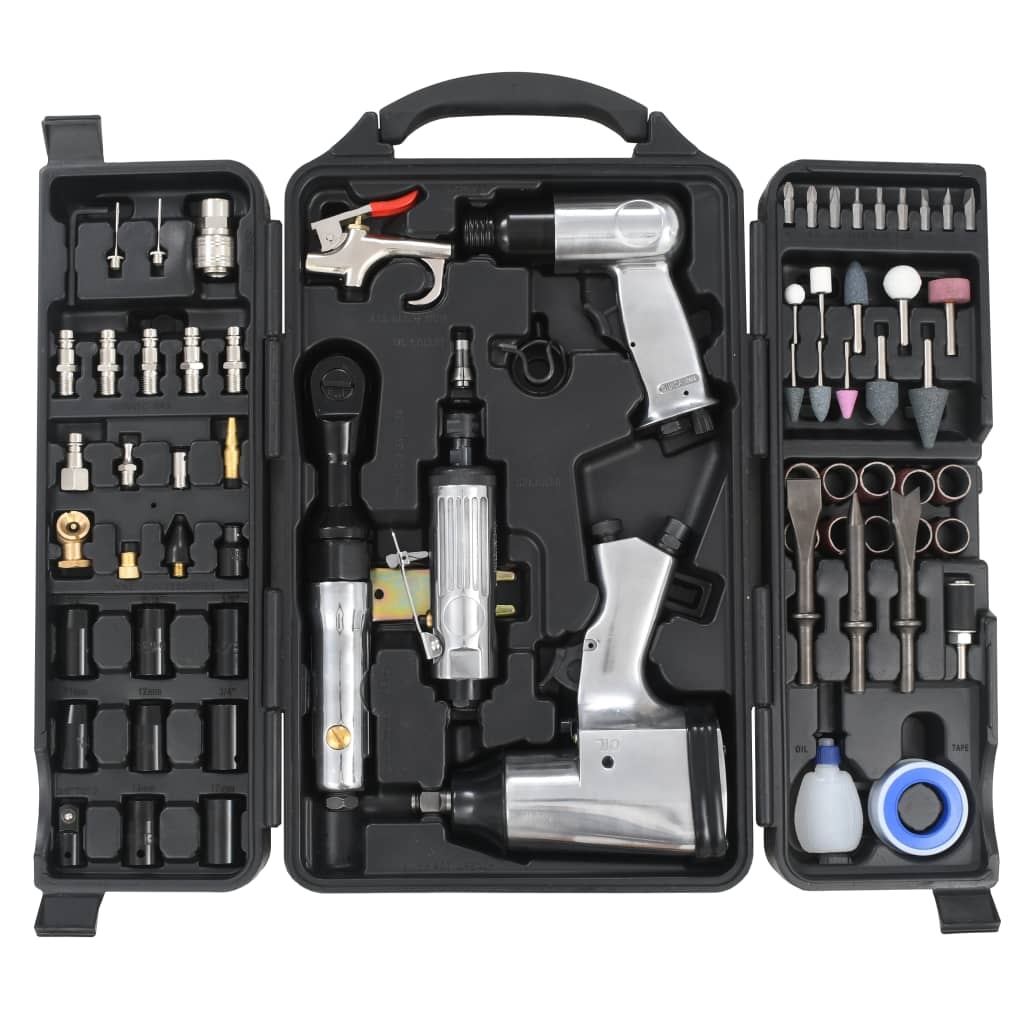 vidaXL Tryckluftsverktyg kit 70 delar
