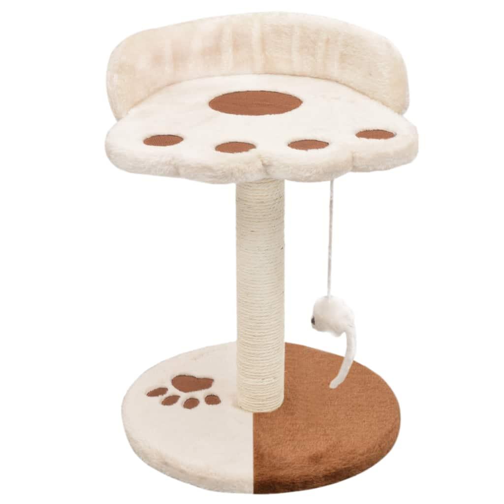 vidaXL Katt Klösträd med klöspelare i sisal 40 cm beige och